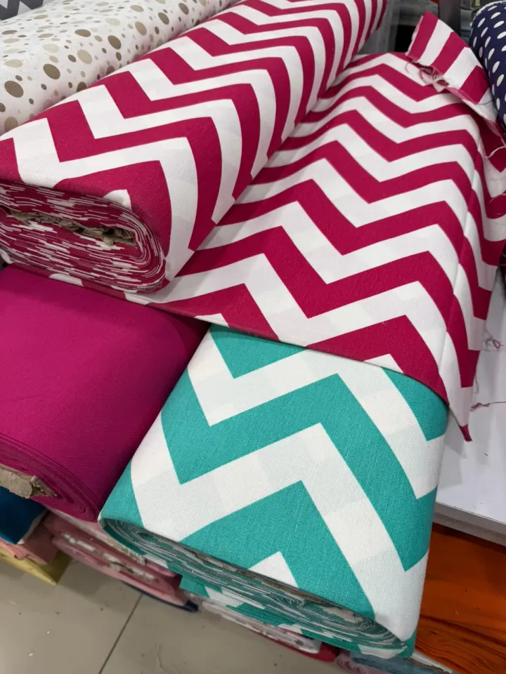 Zigzag Duck Keten Fuşya Düz