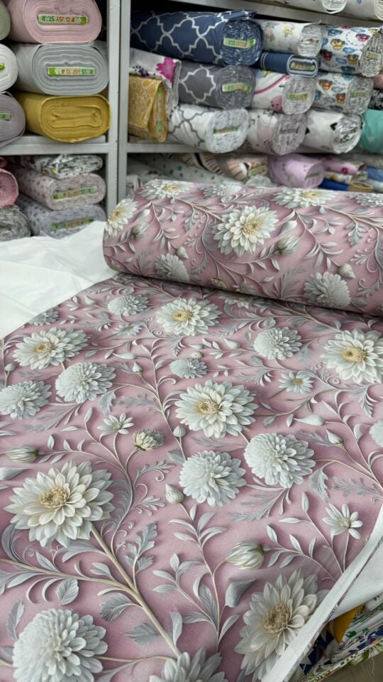 Pembe Papatya Dijital Baskı Akfil