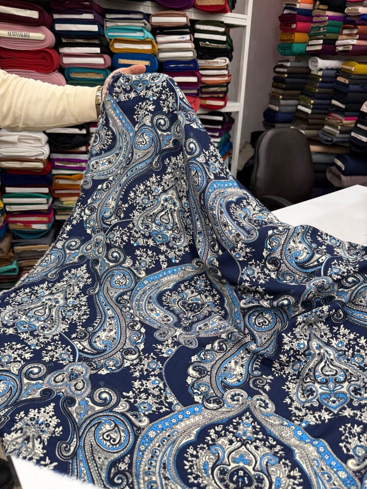 Lacivert Osmanlı Desen