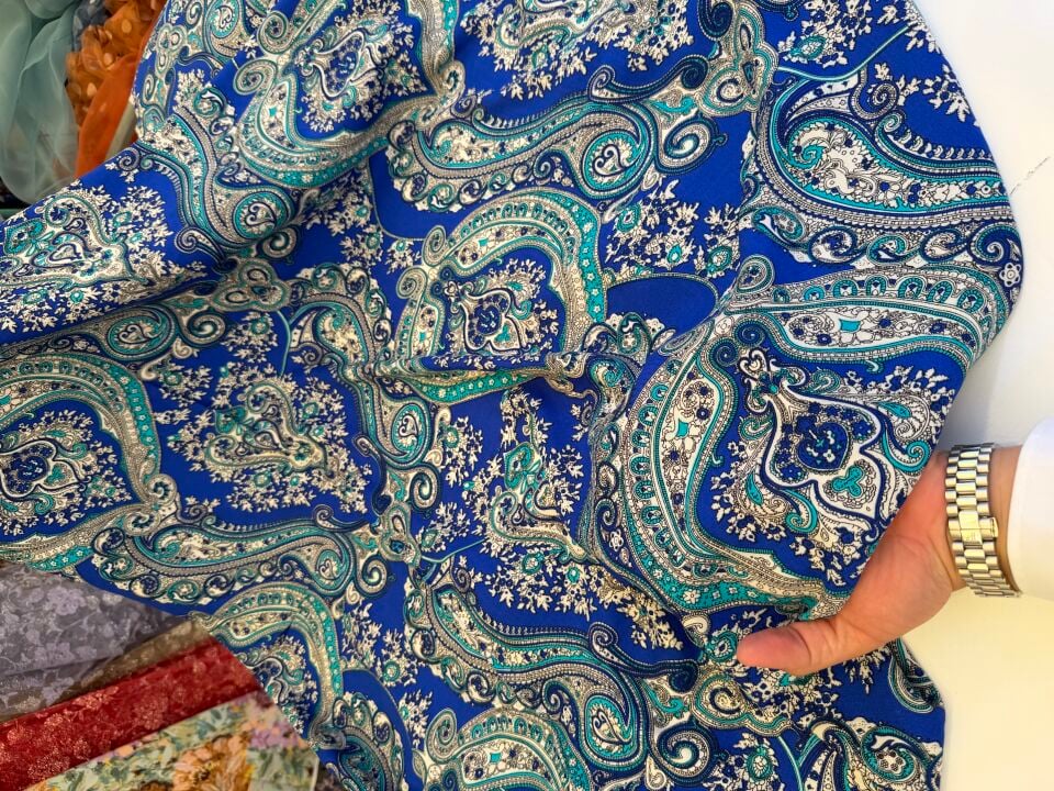 Saks Mavisi Osmanlı Desen
