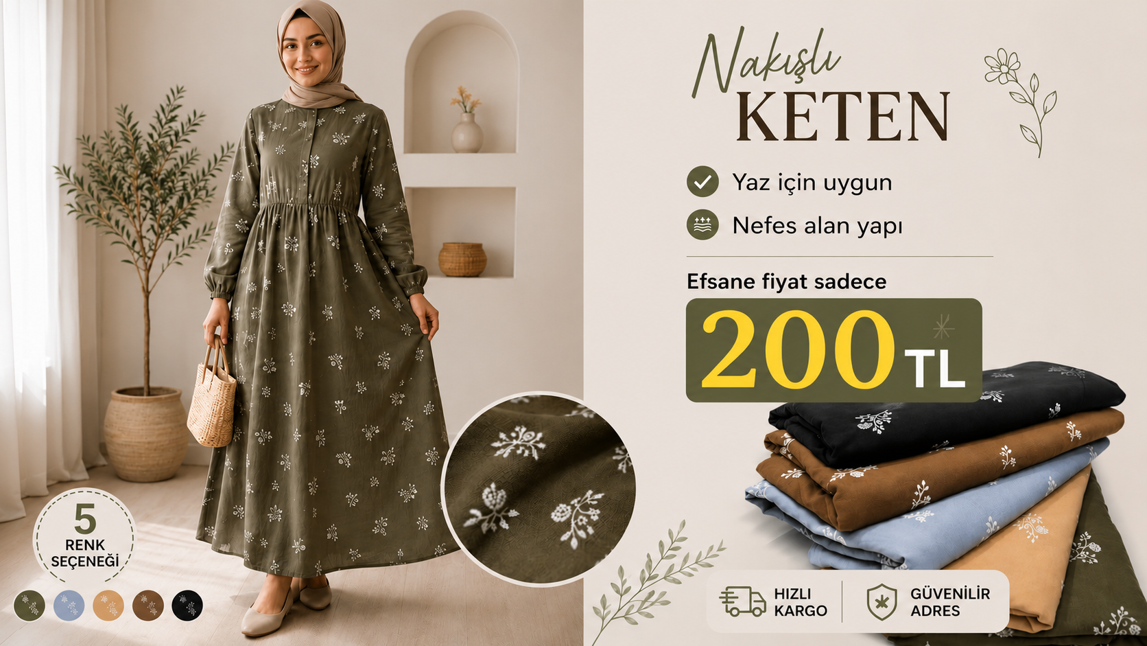 Nakışlı Keten